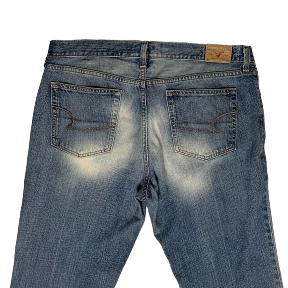 American Eagle Outfitters Hipster Fit Womens Jeans Tag 14 Blue Mid-Rise W36xL31 - Picture 9 of 12